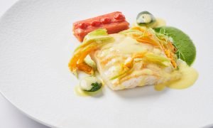 Rombo con finocchi allo zafferano