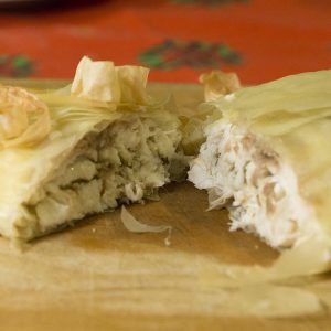 Scrigno di pasta phillo al branzino